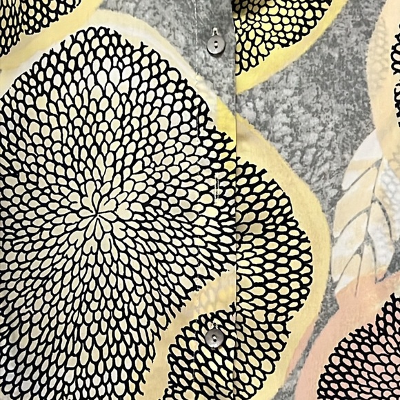 NWT NIC+ ZOE Tunic Style Long Sleeve Blouse Yellow Multi Color Print Size: M - Picture 4 of 13